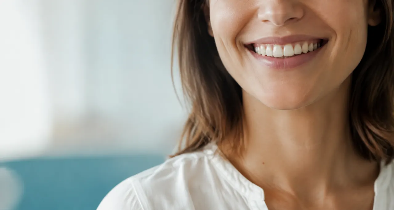Sonrisa natural que representa el cuidado odontológico cercano